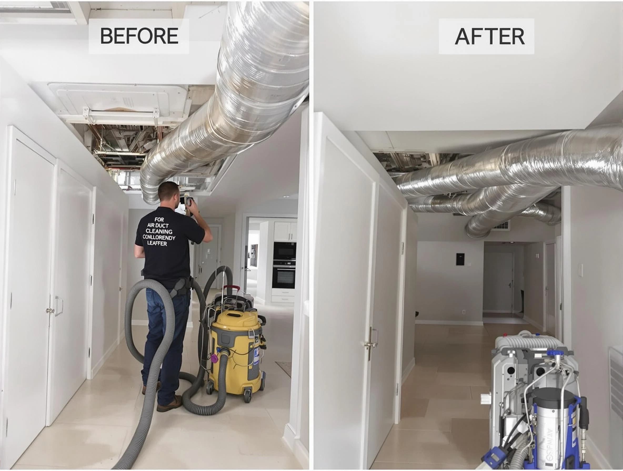 Boston Air Duct Cleaning professional performing thorough air duct cleaning in Boston