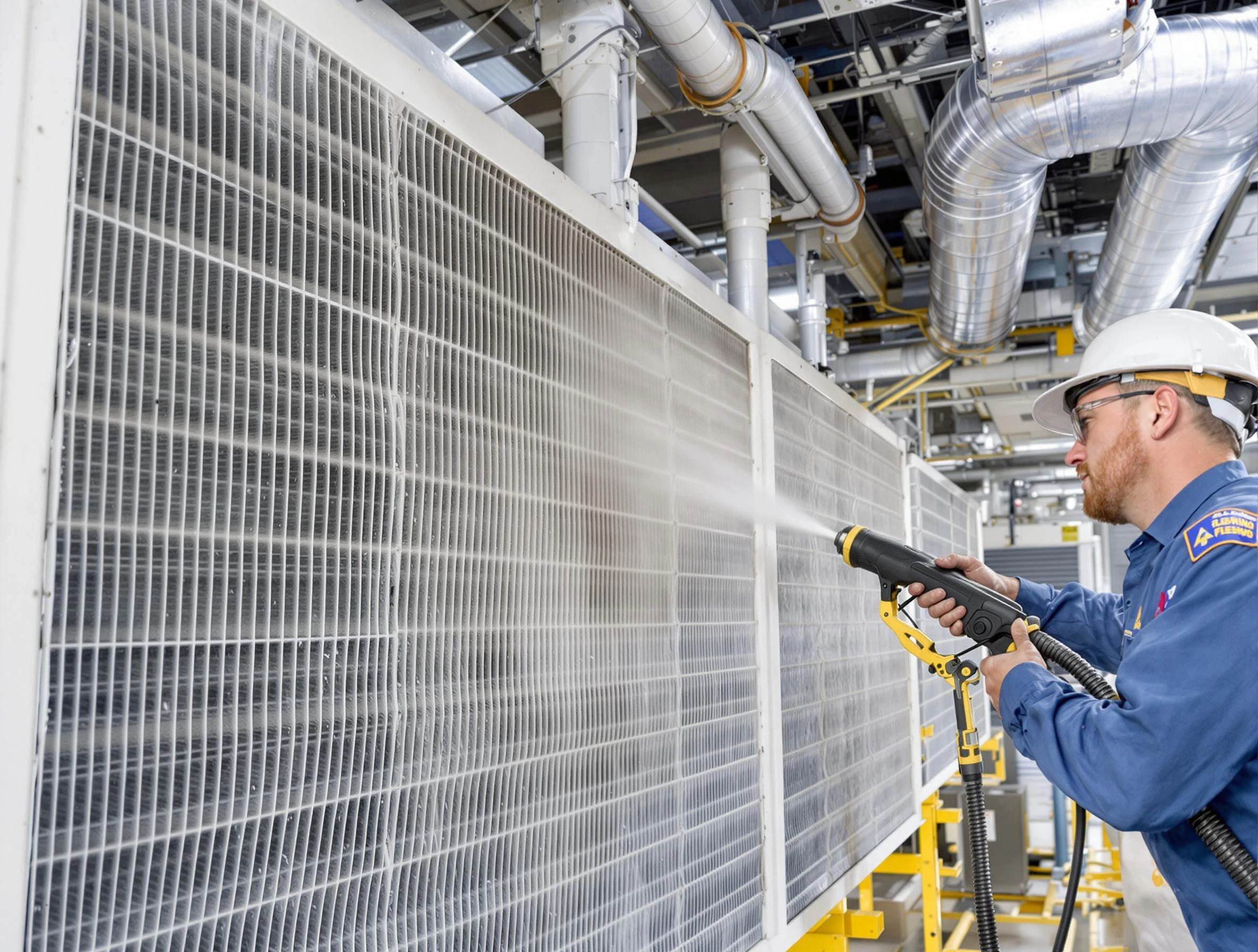 Professional commercial coil cleaning by Boston Air Duct Cleaning in Boston